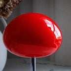 Red Glass Mushroom Table Lamp