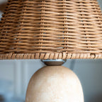 Sandstone Ceramic Rattan Table Lamp