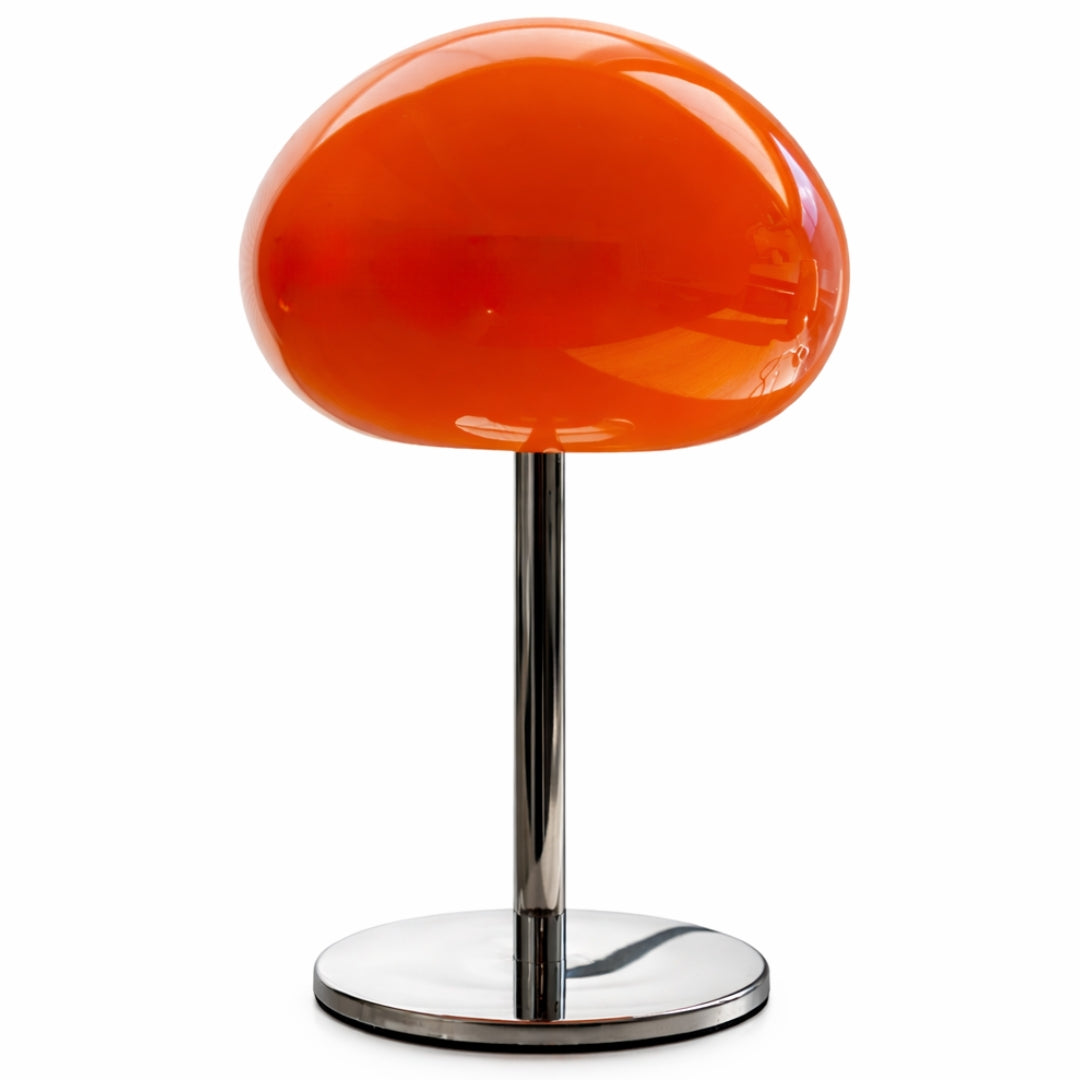Orange Glass Mushroom Table Lamp