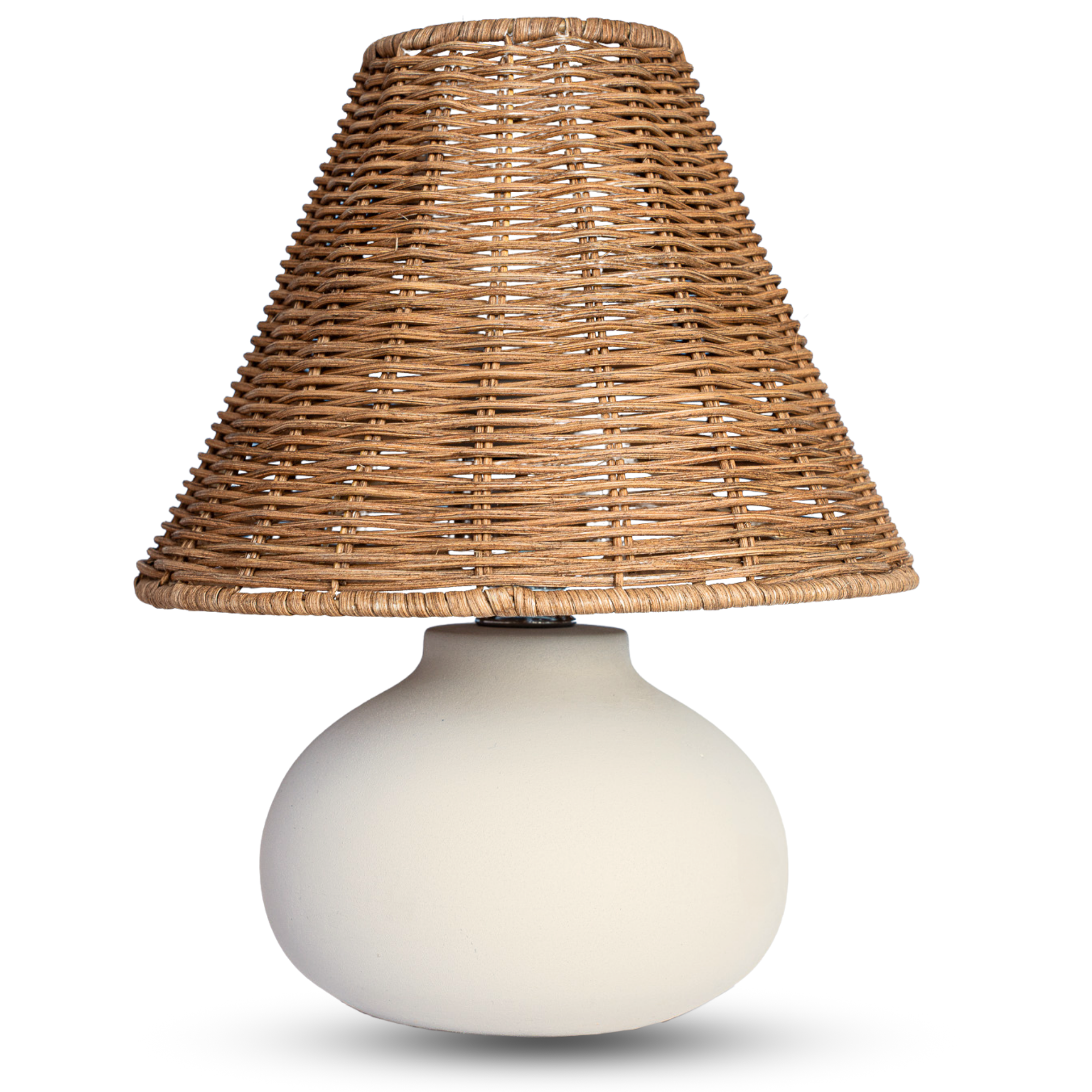 Ceramic Rattan Table Lamp