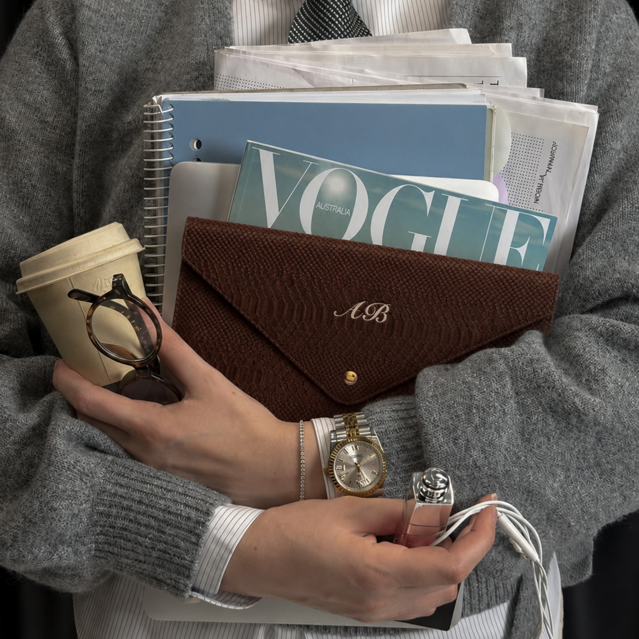 Python Laptop Sleeve in Cocoa