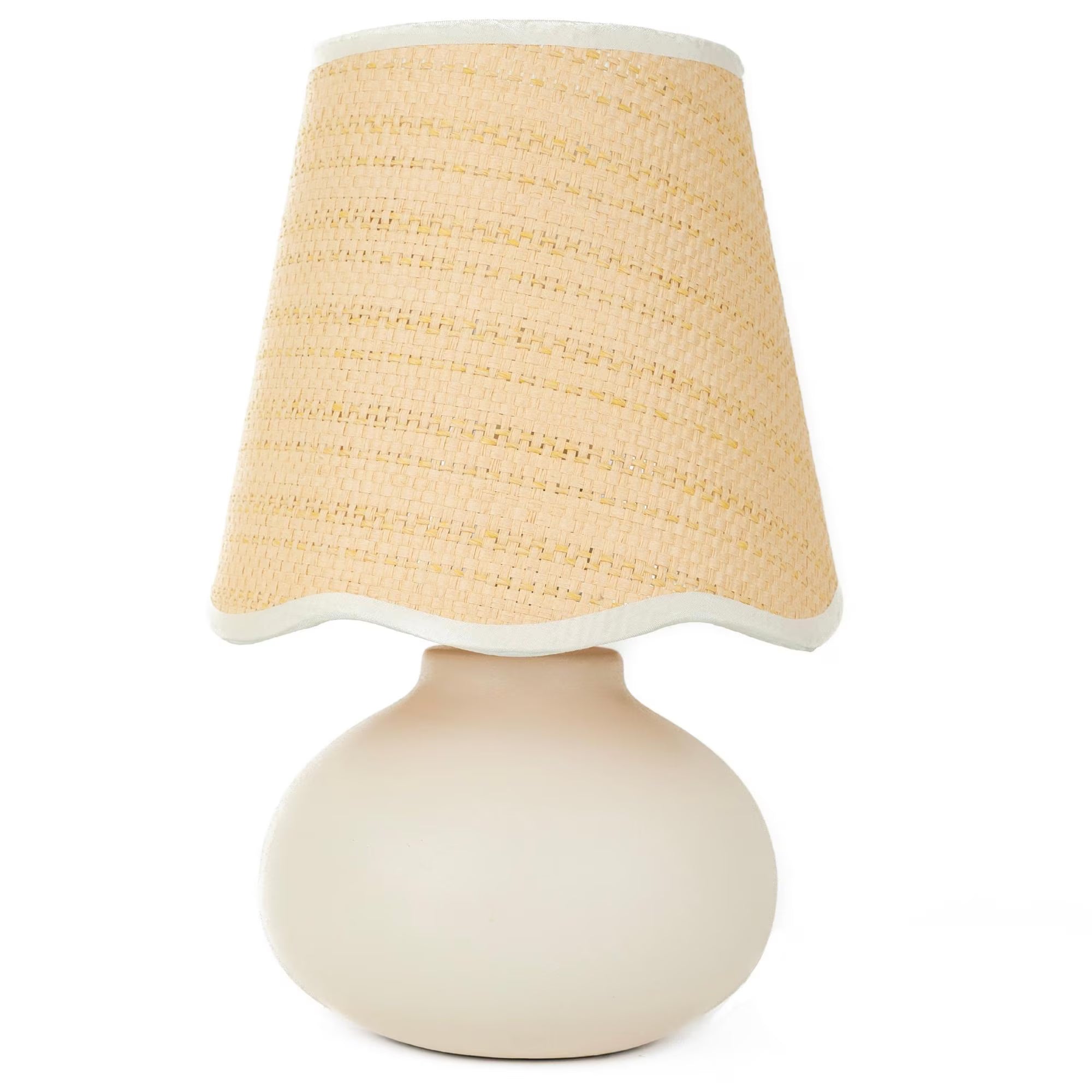 Woven Shade Ceramic Lamp