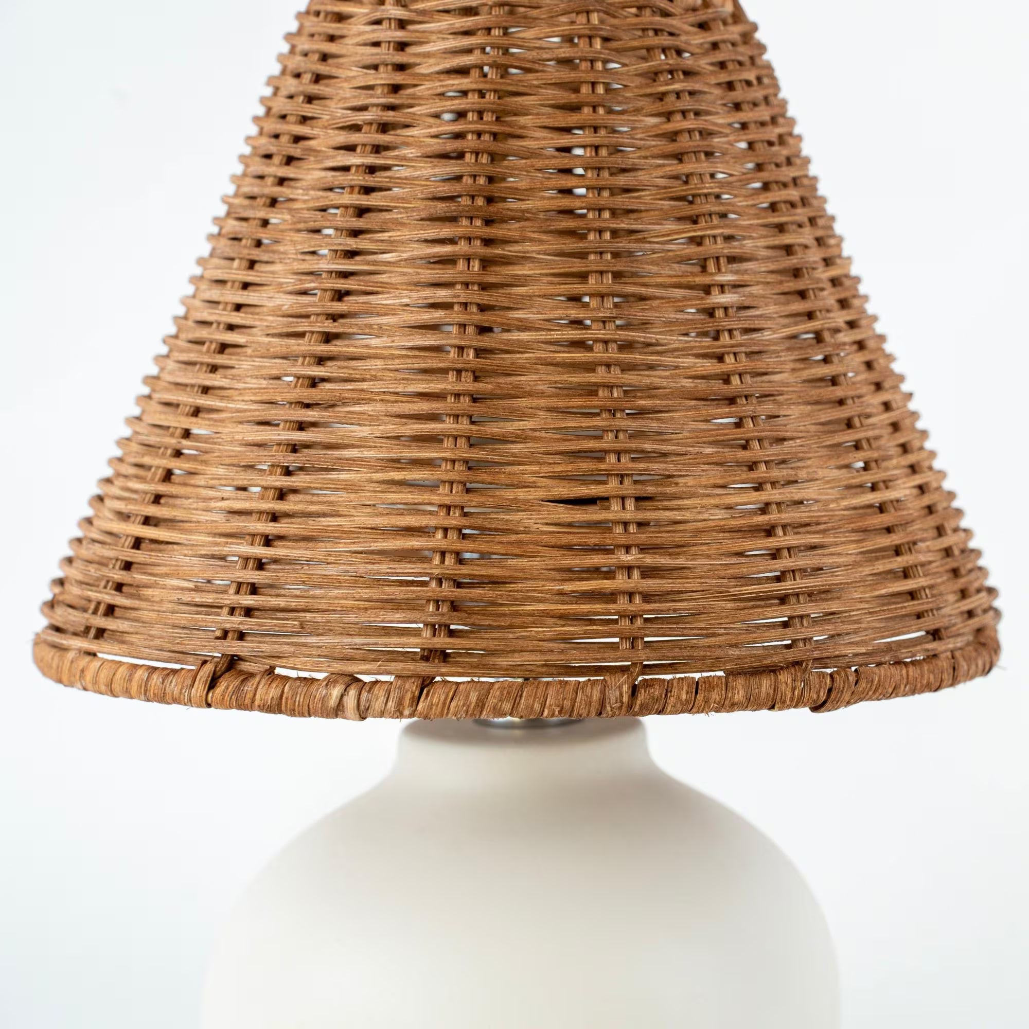Ceramic Rattan Table Lamp
