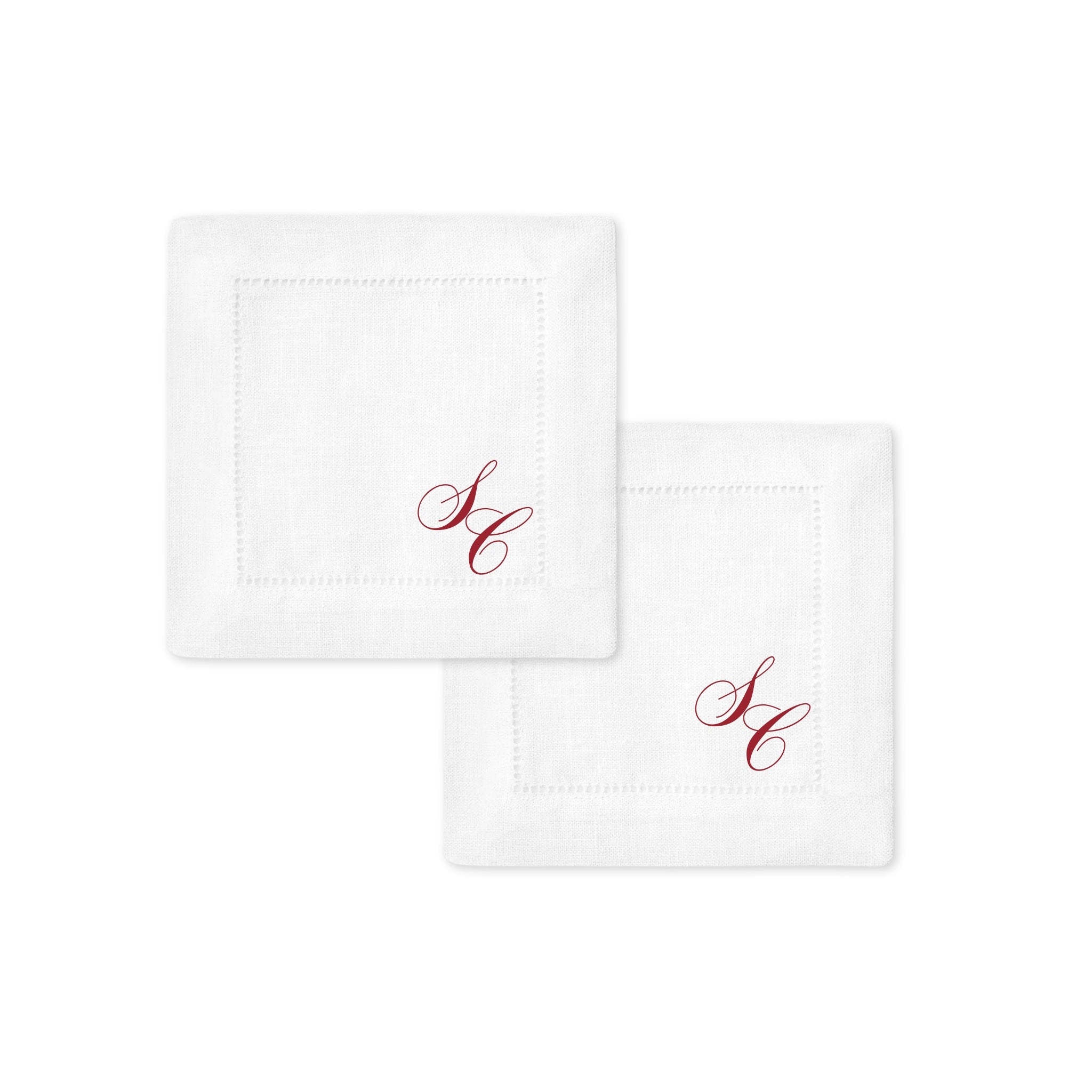 Intertwined Initial Cocktail Napkin Set