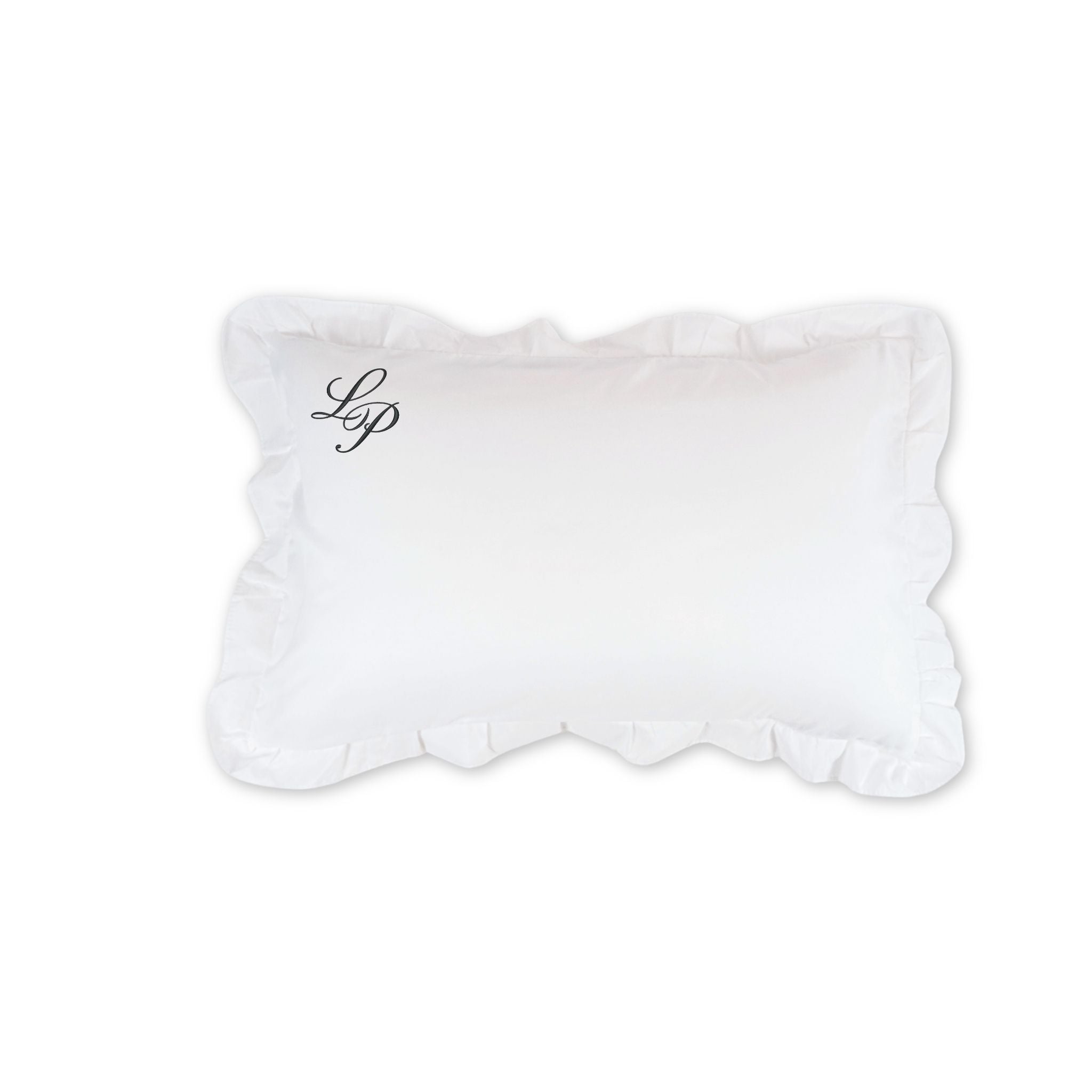 White eye mask with 'LP' logo on a white background
